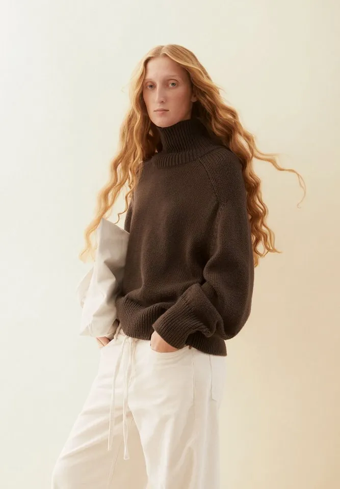 ARMEDANGELS ARMEDANGELS Strickpullover WINTER Strickpullover aus 100% Bio-Baumwolle Loose Fit, Braun, – Produktbild 5 von 5