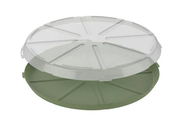 REuse REuse Pizzabox Verpackung - Essensbehälter, Grün transparent, – Produktbild 3 von 4