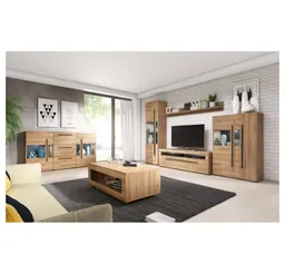 Lomadox Wohnzimmer-Set TURDA-83, (Mega-Spar-Set, 6-St., 6-tlg), Grandson Nb. mit LED Beleuchtung 320/104/50 cm – Produktbild 1 von 1