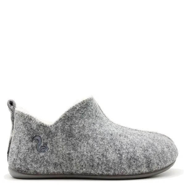 thies Hausschuh Slipper Boot "thies ®", echte Wolle und Bio-Schurwolle, fair produziert, Light grey (grau), – Produktbild 1 von 4