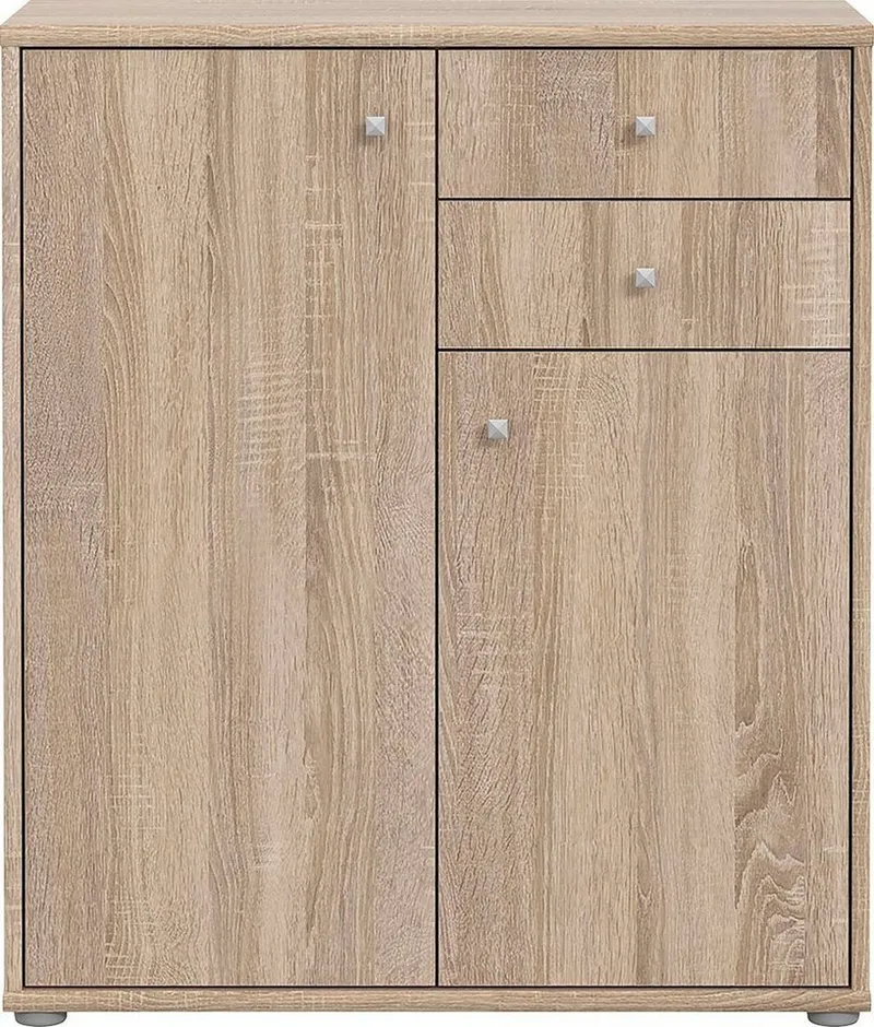 FORTE Kommode Tempra, Kommode, 2 Türen, 2 Schubkästen, viel Stauraum, Breite 73,7 cm, Beige, – Produktbild 8 von 8