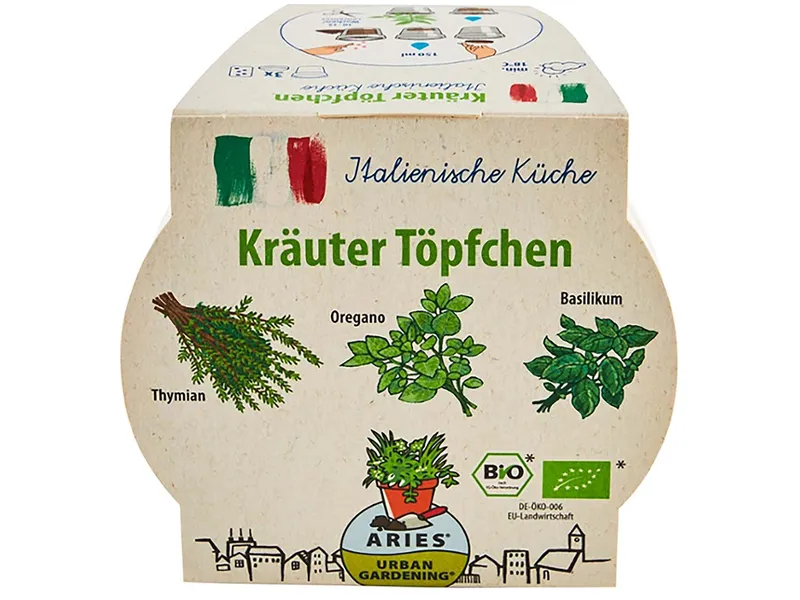 Aries Aries 3 Bio-Kräutertöpfchen "Italienische Küche" – Produktbild 1 von 1
