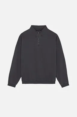 Trendsplant Trendsplant Herren vegan Sweatshirt Axis Super Heavy Quarter Zip In „forged Iron Grey“ – Produktbild 1 von 1