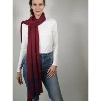 Susan's Fashion Susan's Fashion Mohairschal Sue mit Karostreifen, Berryrot (rot), – Produktbild 2 von 5