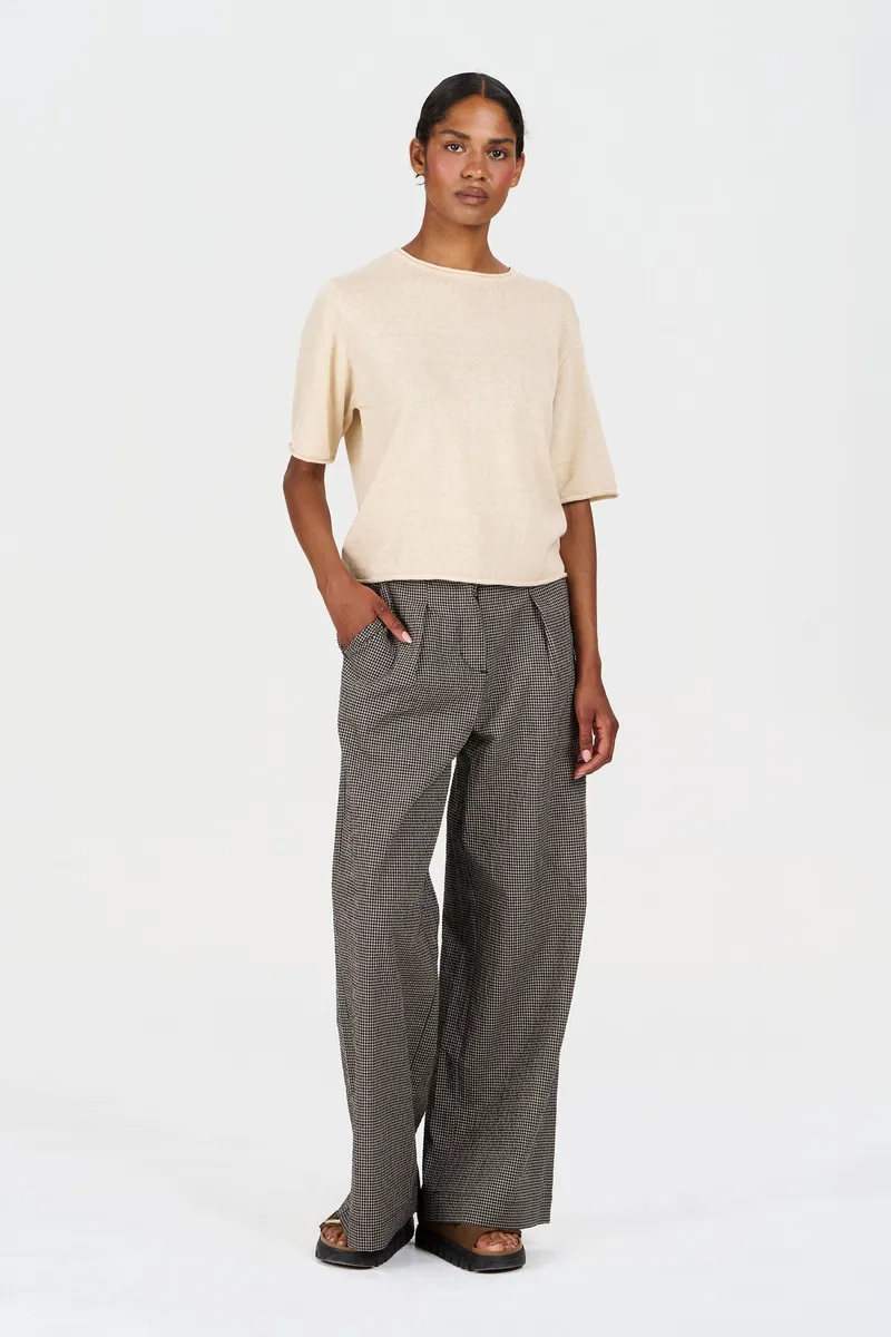 KOMODO KOMODO Damen vegan T-Shirt Camille Mandel, Beige, – Produktbild 1 von 2