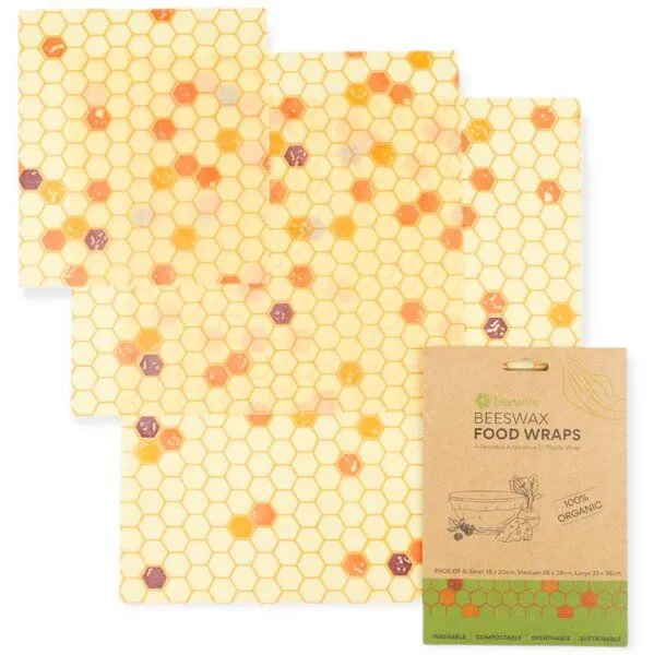 Beewise Beewise Bienenwachstücher 3er Set aus 100% Bio-Baumwolle – Produktbild 1 von 4