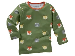 HANS NATUR Kinder Unterhemd Langarm Bio-Baumwolle Waldtiere Gr. 86/92 – Produktbild 1 von 1