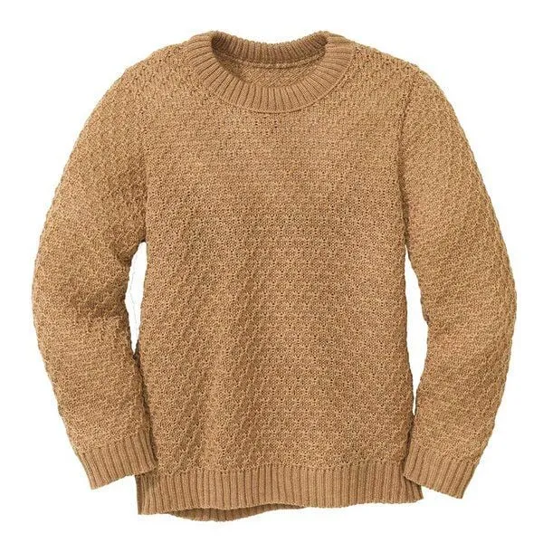 Disana Disana Kinder Aran Pullover kbT-Merinowolle, Karamell, – Produktbild 1 von 4
