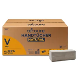 oecolife Shop Handtücher Natural V-Falz – Produktbild 1 von 1