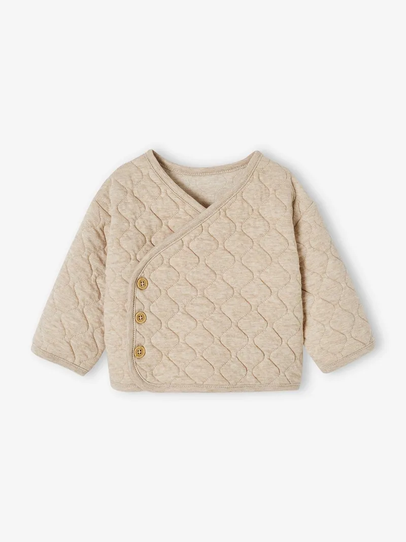 Vertbaudet Baby Wickeljacke, Beige meliert, – Produktbild 1 von 2