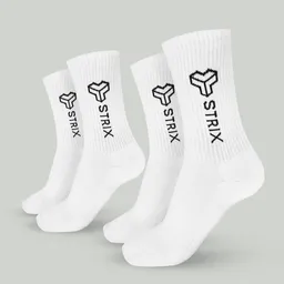 GymBeam OG1 STRIX Essential Crew Socken im 2er-Pack in White S – Produktbild 1 von 1