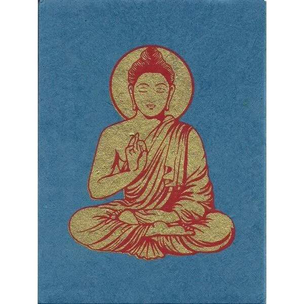 Just Be Just Be Briefkarte Buddha, Hellblau, – Produktbild 1 von 3