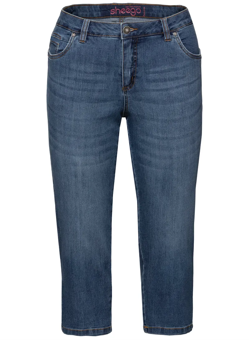 sheego Caprijeans blue denim, Blue denim, – Produktbild 1 von 2