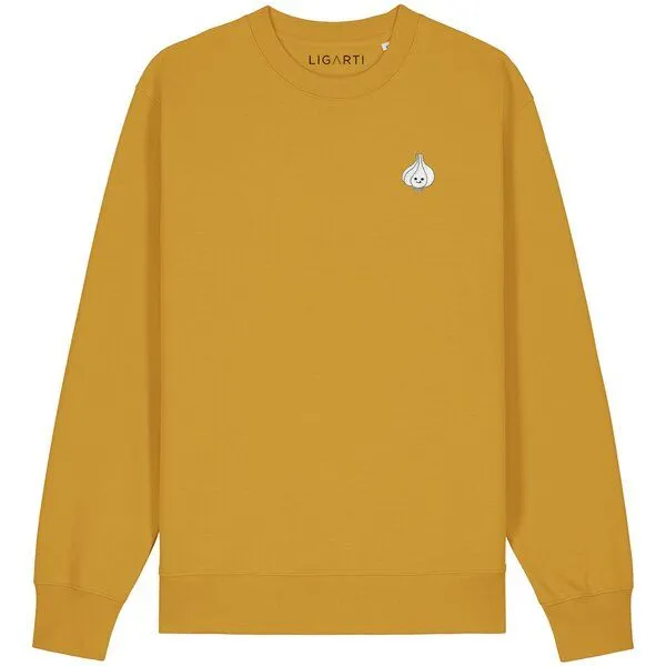 LIGARTI Bestickter Pullover – Knoblauch – LIGARTI Tiermanufaktur, Senfgelb, – Produktbild 1 von 2
