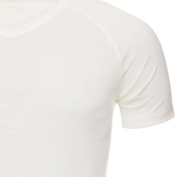 Kaipara - Merino Sportswear Kaipara - Merino Sportswear Merino T-Shirt Kurzarm Slimfit V-Neck Herren, Off-white, – Produktbild 2 von 2