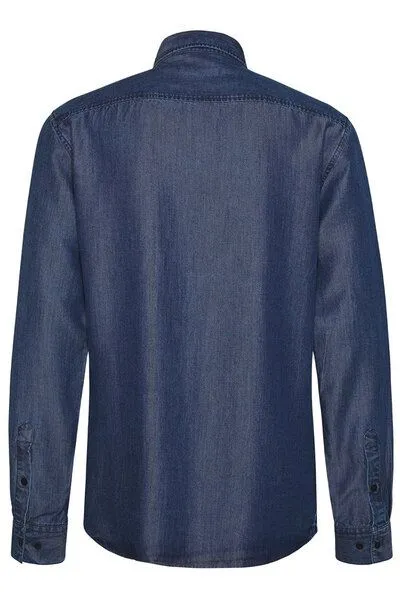 Wunderwerk Wunderwerk Herrenhemd aus Lyocell (TENCEL) Shirt TENCELdenim, Blau (15 blue), – Produktbild 3 von 4