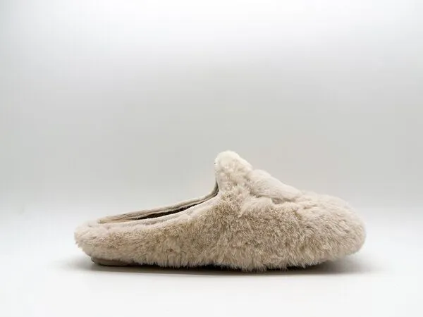 thies Rec Fluffy Heart Slipper von thies ® aus recyceltem PES, Beige, – Produktbild 2 von 4