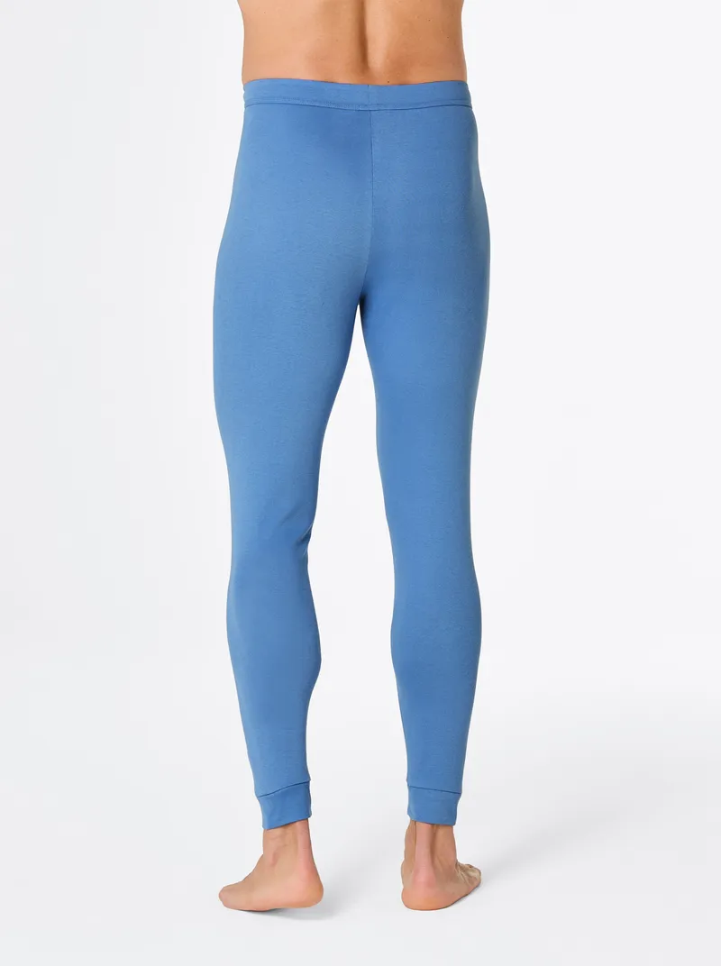 wäschepur men Hose lang mittelblau + mittelblau-bedruckt, Mittelblau + mittelblau-bedruckt, – Produktbild 2 von 2