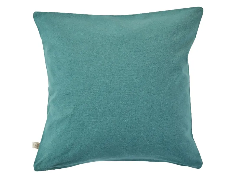 HANS NATUR Kissenbezug Bio-Baumwolle Biber-Qualität grün Maße 40 x 40 cm, Grün, – Produktbild 1 von 2