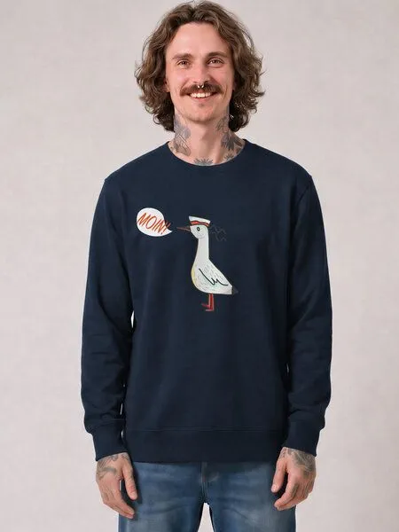 watapparel watapparel Sweatshirt Unisex Moin Seagull, French navy, – Produktbild 2 von 2