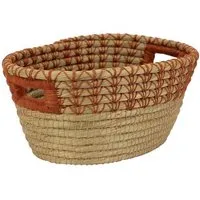 El Puente El Puente Korb mit Griffen "Schmetterling" | Fair Trade & Handmade aus Bangladesch, Orange, – Produktbild 1 von 1