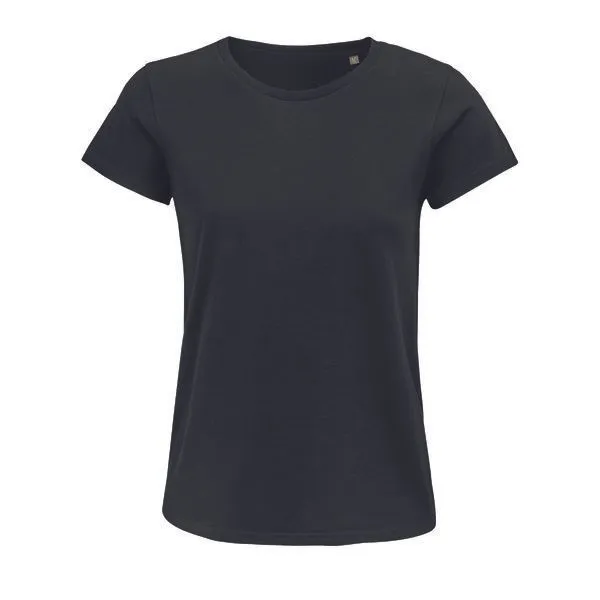 Sol's Sol's Damen T-Shirt Kurzarm Rundhals aus Bio - Baumwolle, Deep black, – Produktbild 1 von 3