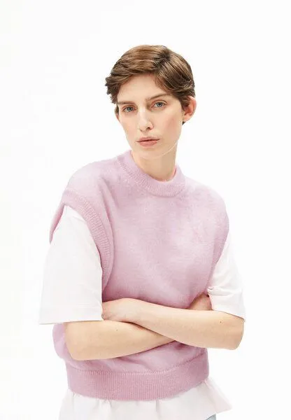 ARMEDANGELS ARMEDANGELS MOHAIR BLEND KNIT Damen Pullunder aus Mohair-Woll Mix, Pink mist, – Produktbild 3 von 4