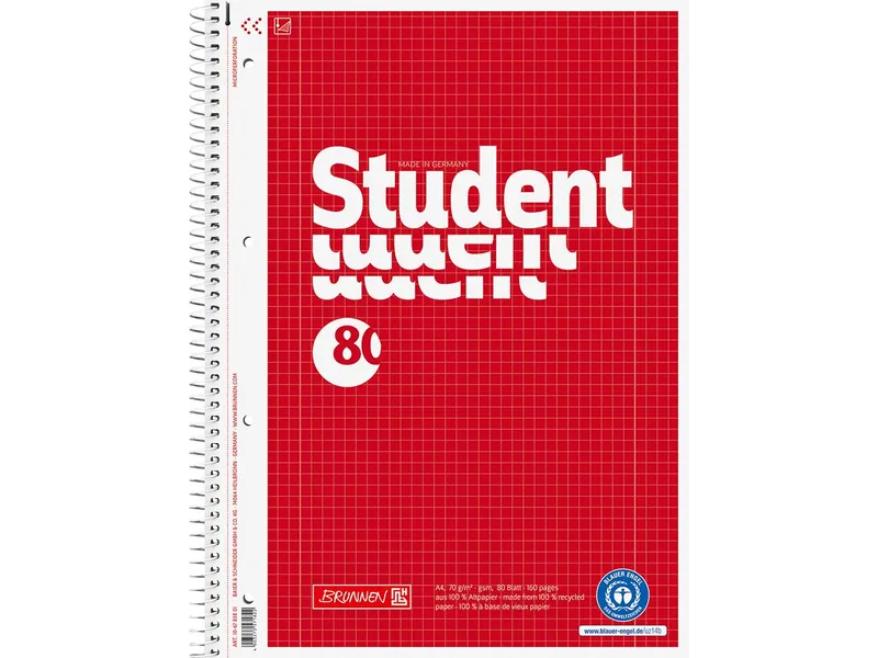 BRUNNEN BRUNNEN Collegeblock DIN A4, Lineatur 28, 80 Blatt – Produktbild 1 von 1