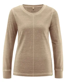 HempAge Hempage Damen vegan Langarmshirt Shiitake Braun – Produktbild 1 von 1