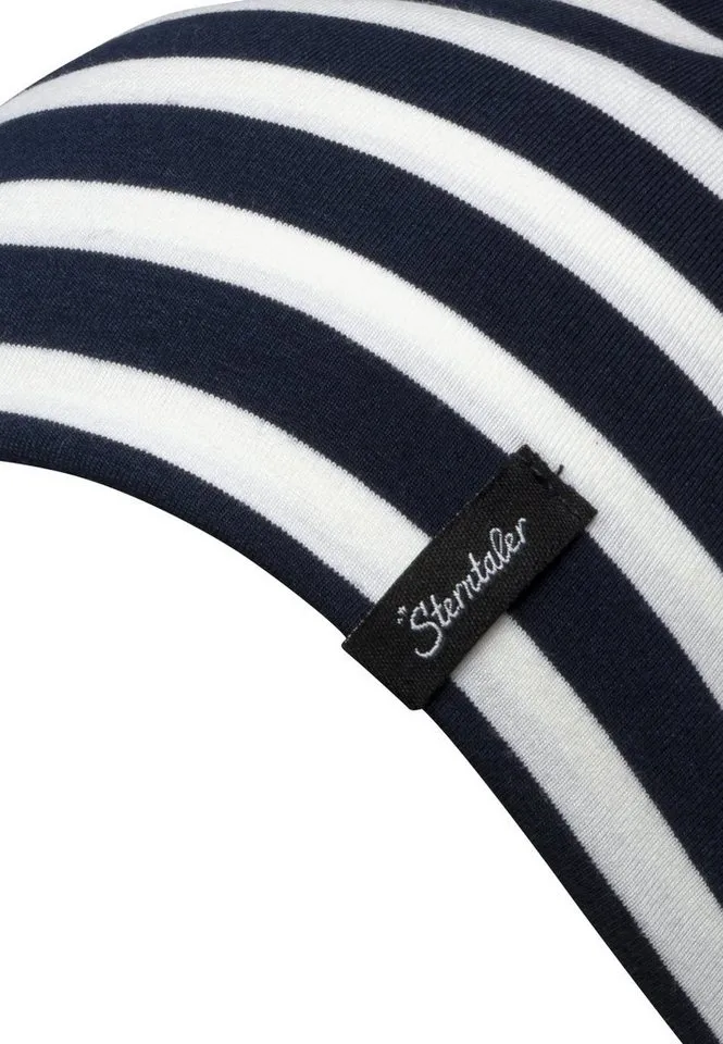 Sterntaler Sterntaler Beanie OCS Beanie (1-St) Kindermütze aus Singlejersey mit breitem Ringel, Blau, – Produktbild 5 von 5