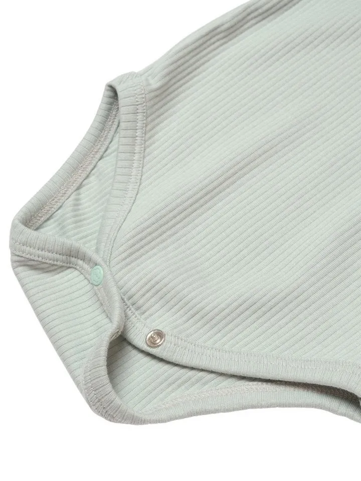 Biorganic Biorganic Kurzarmbody Baby Nature Relax Modal für Jungen und Mädchen Unisex Kurzarm (1-tlg) gerippte Textilstruktur (Ripp), Modal und Bio-Baumwolle, Größe 56 - 86, Weiß, – Produktbild 3 von 5