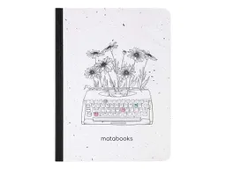 matabooks® Matabooks Notizbuch aus Graspapier mit Samen, Typewriter, A6, 102 Blatt – Produktbild 1 von 1