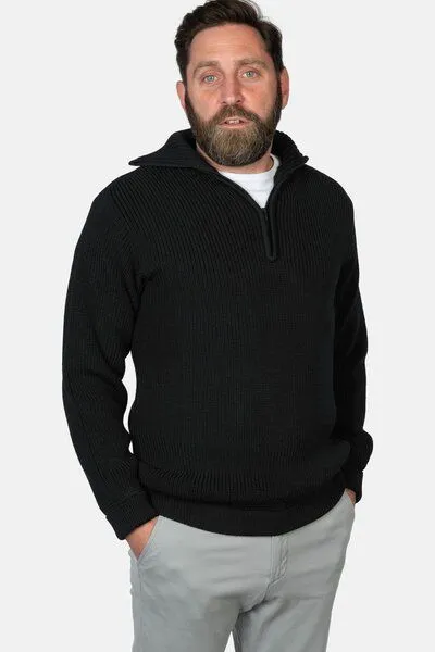 Hanseheld Troyer Hanseheld Merino GOTS Organic kbT Strickpullover Wolle, Schwarz, – Produktbild 2 von 4