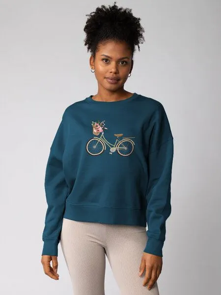 watapparel watapparel Sweatshirt Frauen Damenfahrrad, Deep teal, – Produktbild 2 von 2