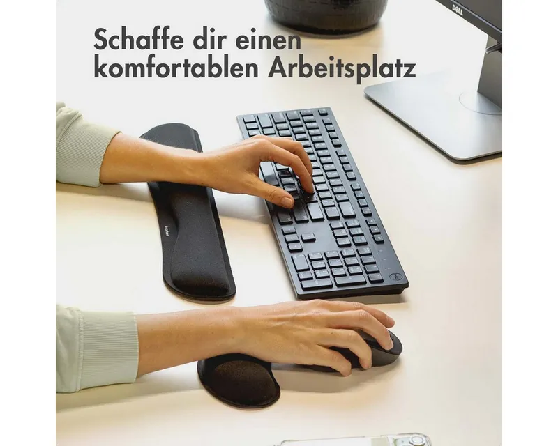imoshion imoshion Handballenauflage imoshion Ergonomische Handgelenkstütze – für Tastatur und Maus – Schwa (1-St), Schwarz, – Produktbild 3 von 6