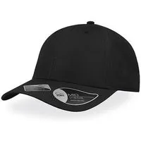 Atlantis Headwear Atlantis Headwear Recy Feel Cap Kunststoffverschluss Leicht gebogener Schirm, Schwarz, – Produktbild 1 von 1