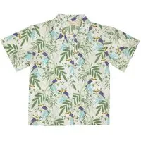Pigeon by Organics for Kids Pigeon by Organics for Kids Kinder-Kurzarmhemd mit Aufdruck, Weiss-blau (mit vogelaufdruck), – Produktbild 1 von 1
