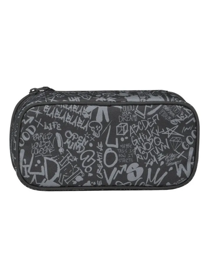 Satch Satch Federmäppchen Schlamperbox, (1-tlg), inklusive Geodreieck und Stundenplan, Grau, – Produktbild 4 von 6