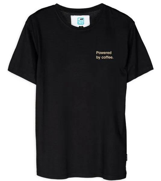 Gary Mash GARY MASH Shirt Powered by coffee. aus Biobaumwolle, Schwarz, – Produktbild 1 von 4