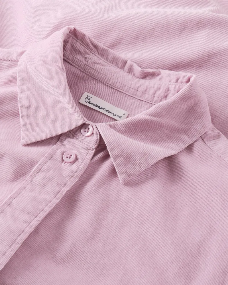 KnowledgeCotton Apparel KnowledgeCotton Apparel Damen vegan Hemd Vega Relaxed Cord Orchid Haze, Rosa, – Produktbild 1 von 2