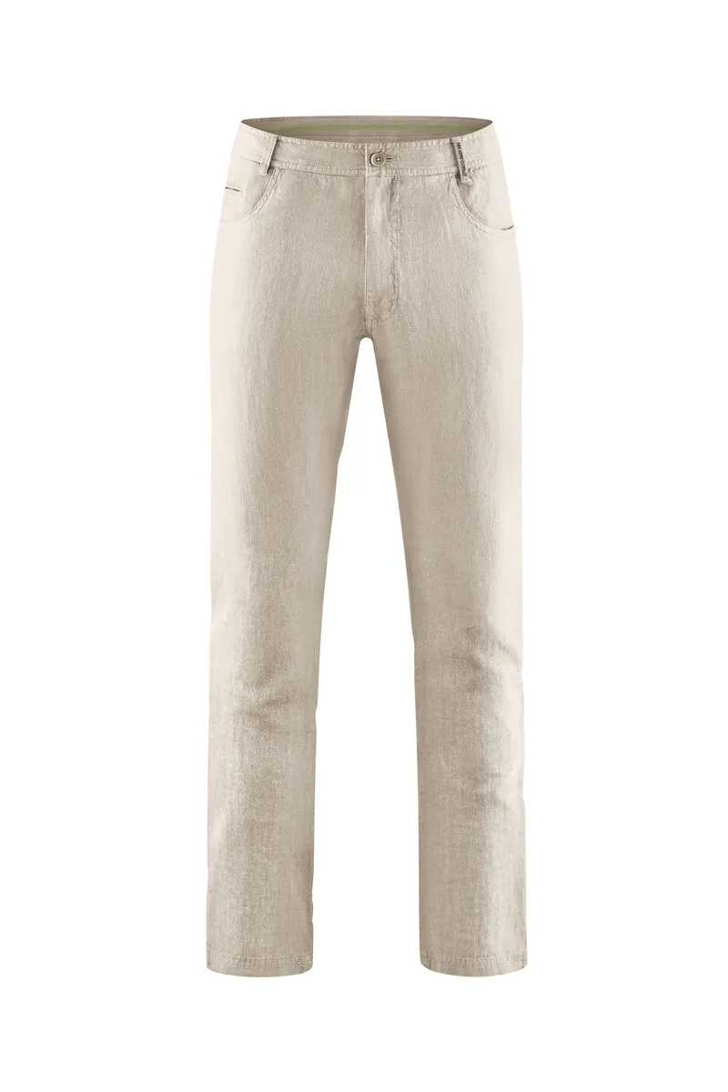 HempAge Hempage Herren vegan Beigefarbene Hosen Distel, Beige, – Produktbild 1 von 2
