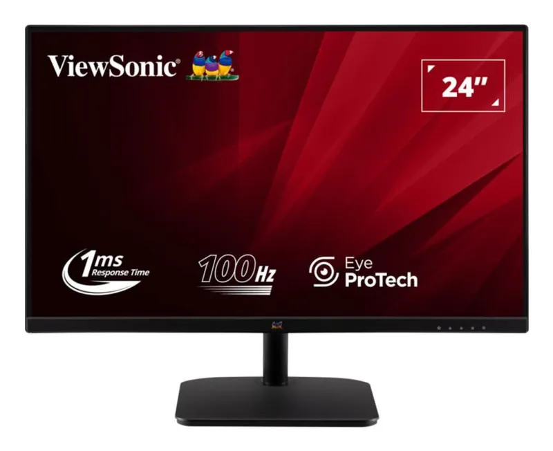 ViewSonic ViewSonic VA2432-MHD-3, Schwarz, 24 Zoll, Full HD, IPS, 100 Hz, 1 ms Monitor – Produktbild 1 von 1