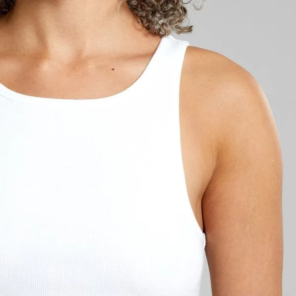 Dedicated DEDICATED Valdermarsvik Ripped Top - White – Produktbild 3 von 3