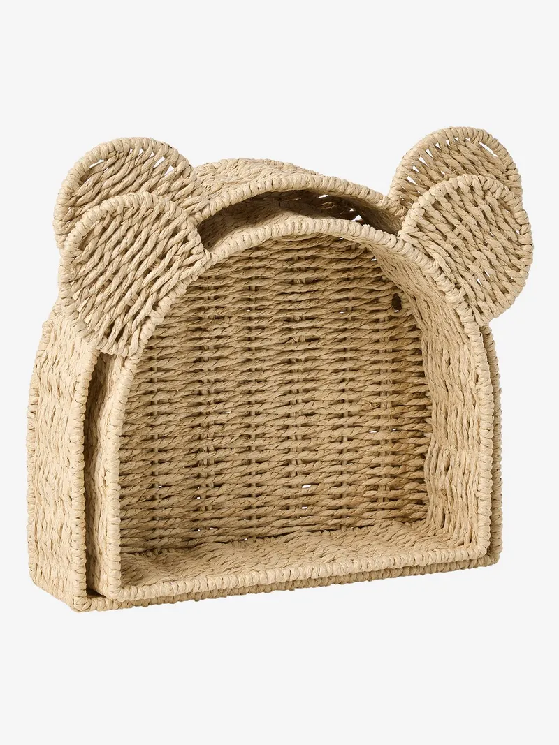 Vertbaudet 2er-Set Deko-Wandregale BÄR aus Papierkordel Kinderzimmer, Braun, – Produktbild 4 von 4