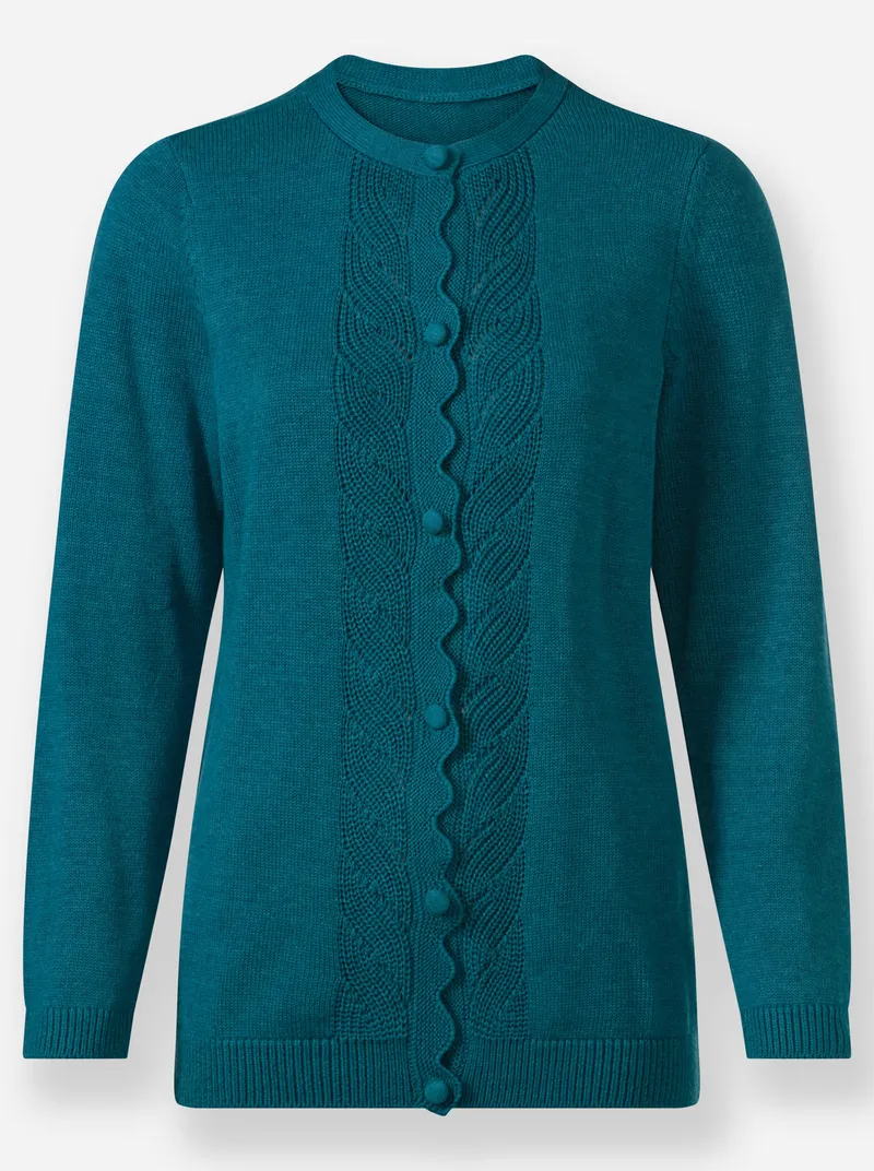 Witt Strickjacke aquapetrol-meliert, Aquapetrol-meliert, – Produktbild 1 von 2