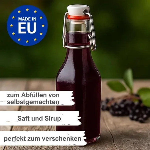 mikken mikken 6 kleine Glasflaschen mit Bügelverschluss 250 ml – Produktbild 2 von 4