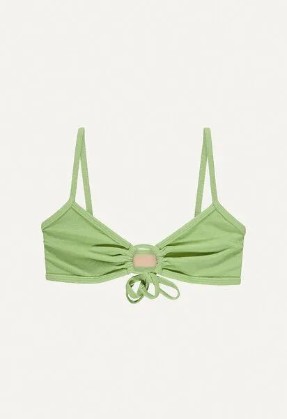 Oy Oy Bikini Oberteil „Joran“ aus Frotte-Stoff, Lindgrün, – Produktbild 2 von 2