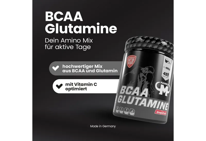Mammut Nutrition Mammut Nutrition BCAA Glutamine Powder - Grapefruit - 450 g Dose Pulver, 450 g – Produktbild 1 von 5