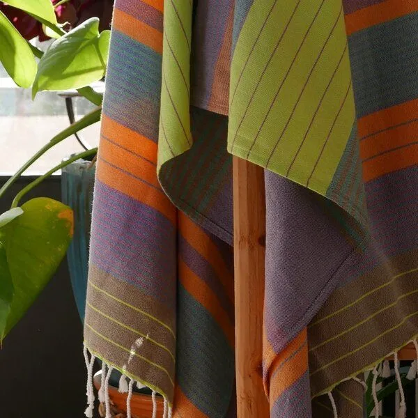 Karawan authentic Karawan authentic Hamamtuch Bio-Baumwolle Sud, Purple sun, – Produktbild 2 von 4