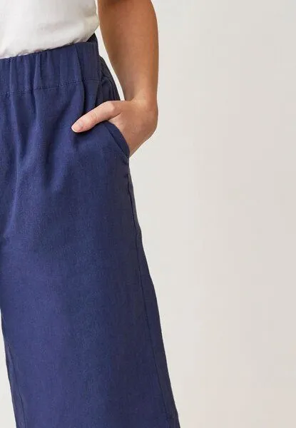 LANA Organic LANA Organic Weit geschnittene Shorts aus nachhaltigem Baumwoll-Hanf Gewebe für Damen - Azita, Evening blue (dunkelblau), – Produktbild 3 von 4